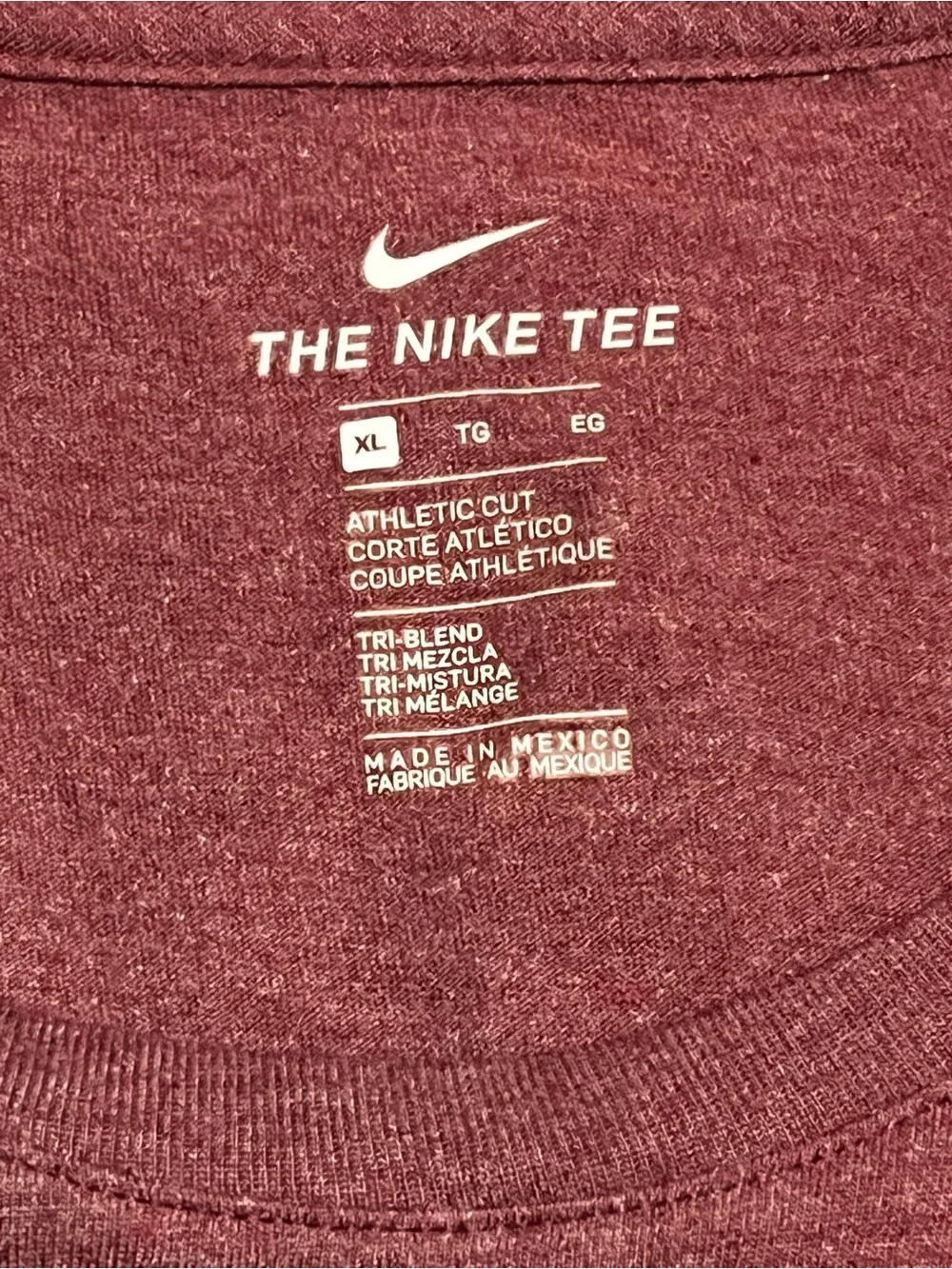 Nike Women’s Garnet Florida State Seminoles Graphic T-Shirt  XL Athletic Cut